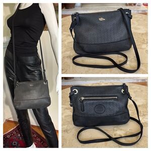 Roots Edie Crossbody Braided Tribe Leather Bag